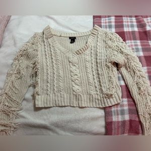 Juniors cropped sweater